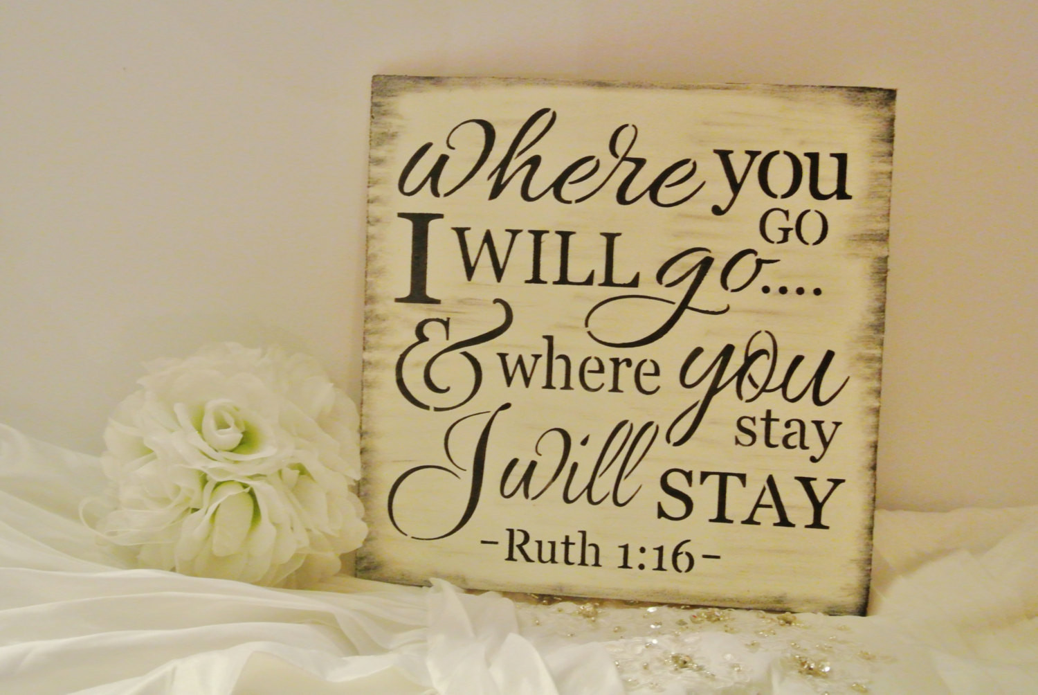 Bible Quotes Marriage
 Bible Verse Sign Wood Sign Wedding Sign where you go i will go