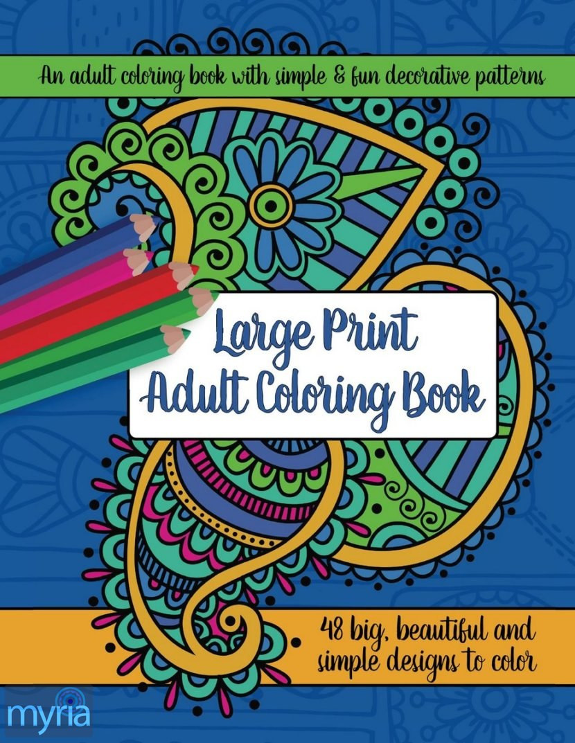 Big Adult Coloring Books
 Print Adult Coloring Book 1 Big Beautiful