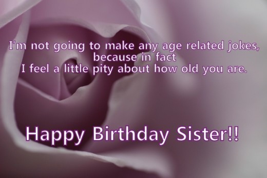 Big Sister Birthday Wishes
 Older Sister Birthday Quotes Funny QuotesGram