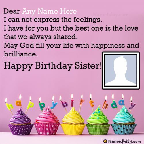 Big Sister Birthday Wishes
 Customize Birthday Wishes For Elder Sister Name