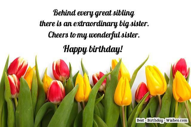 Big Sister Birthday Wishes
 35 Happy Birthday Wishes Quotes & Messages with Funny