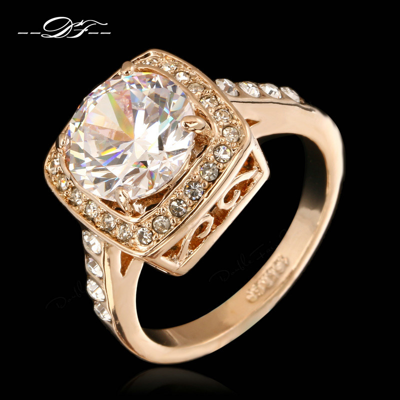 Big Wedding Rings For Women
 Aliexpress Buy Big AAA CZ Diamond Engagement Wedding