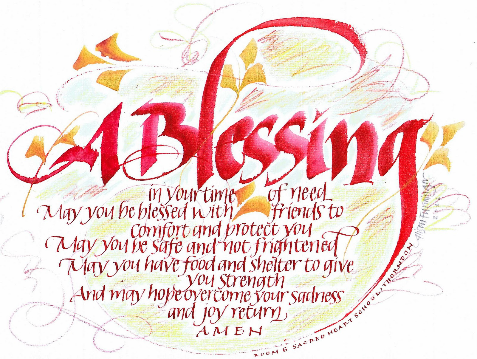 Birthday Blessings Quotes
 Line And Lettering Calligraphy for Christchurch