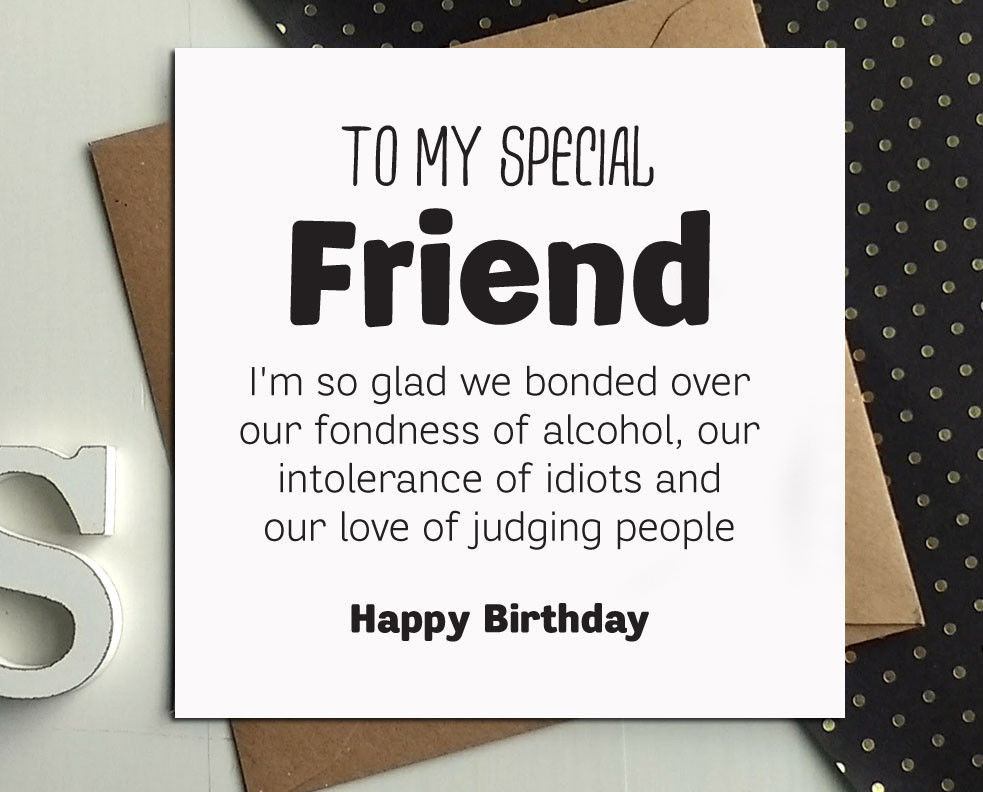 Birthday Card For Best Friend
 Funny Birthday card best friend t idea wine gin rude