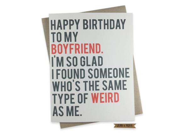 Birthday Card For Boyfriend
 Funny Boyfriend Birthday Card Boyfriend s Birthday