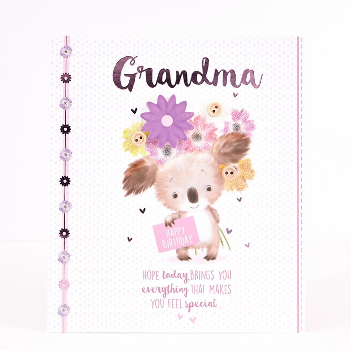 Birthday Card For Grandma
 Boutique Collection Birthday Card Grandma Koala £1 49