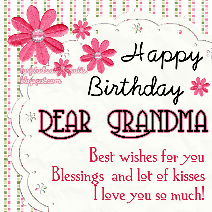 Birthday Card For Grandma
 Happy Birthday Grandma Quotes QuotesGram
