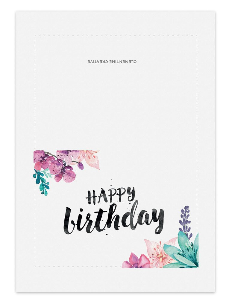 Birthday Card Printable
 Printable Birthday Card for Her – Clementine Creative