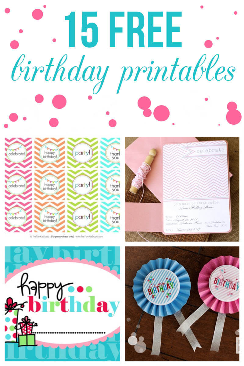 Birthday Card Printable
 15 free birthday printables I Heart Nap Time