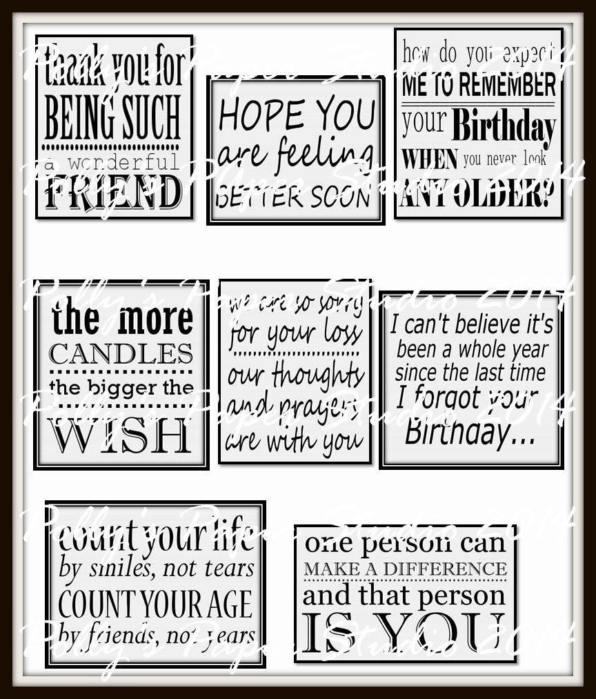 Birthday Card Sentiments
 Happy Birthday Card with Typography and Subway Sentiments