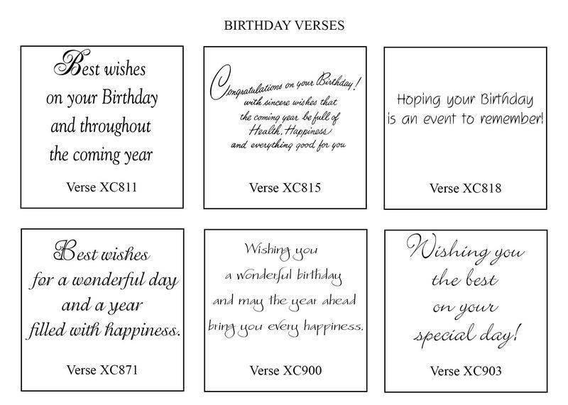 Birthday Card Sentiments
 card sentiments BIRTHDAY CARD VERSES