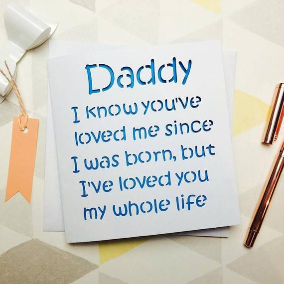 Birthday Cards For Dad
 Items similar to Daddy birthday card dad birthday daddy
