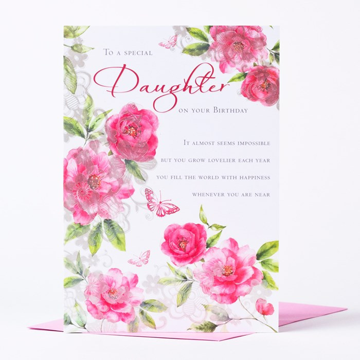 Birthday Cards For Daughter
 Birthday Card Flowers To A Special Daughter