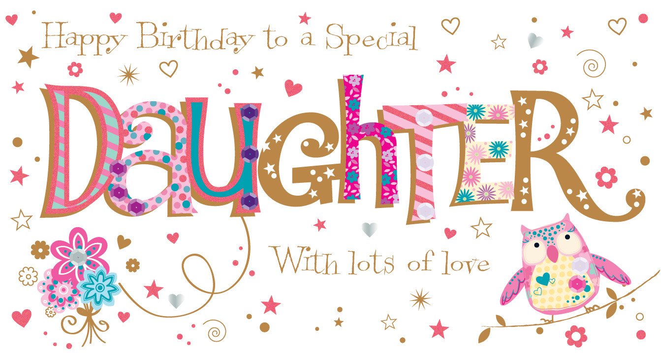 Birthday Cards For Daughter
 Daughter Birthday Handmade Embellished Greeting Card By