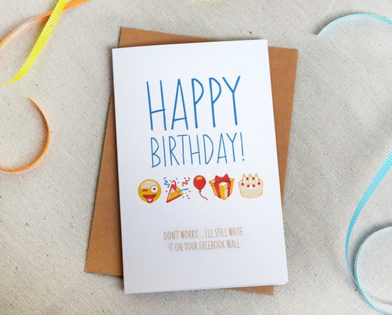 Birthday Cards For Facebook Wall
 Funny Birthday Card for Anyone Write on Wall by