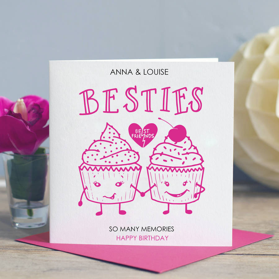 Birthday Cards For Friend
 best friend birthday card besties by lisa marie designs