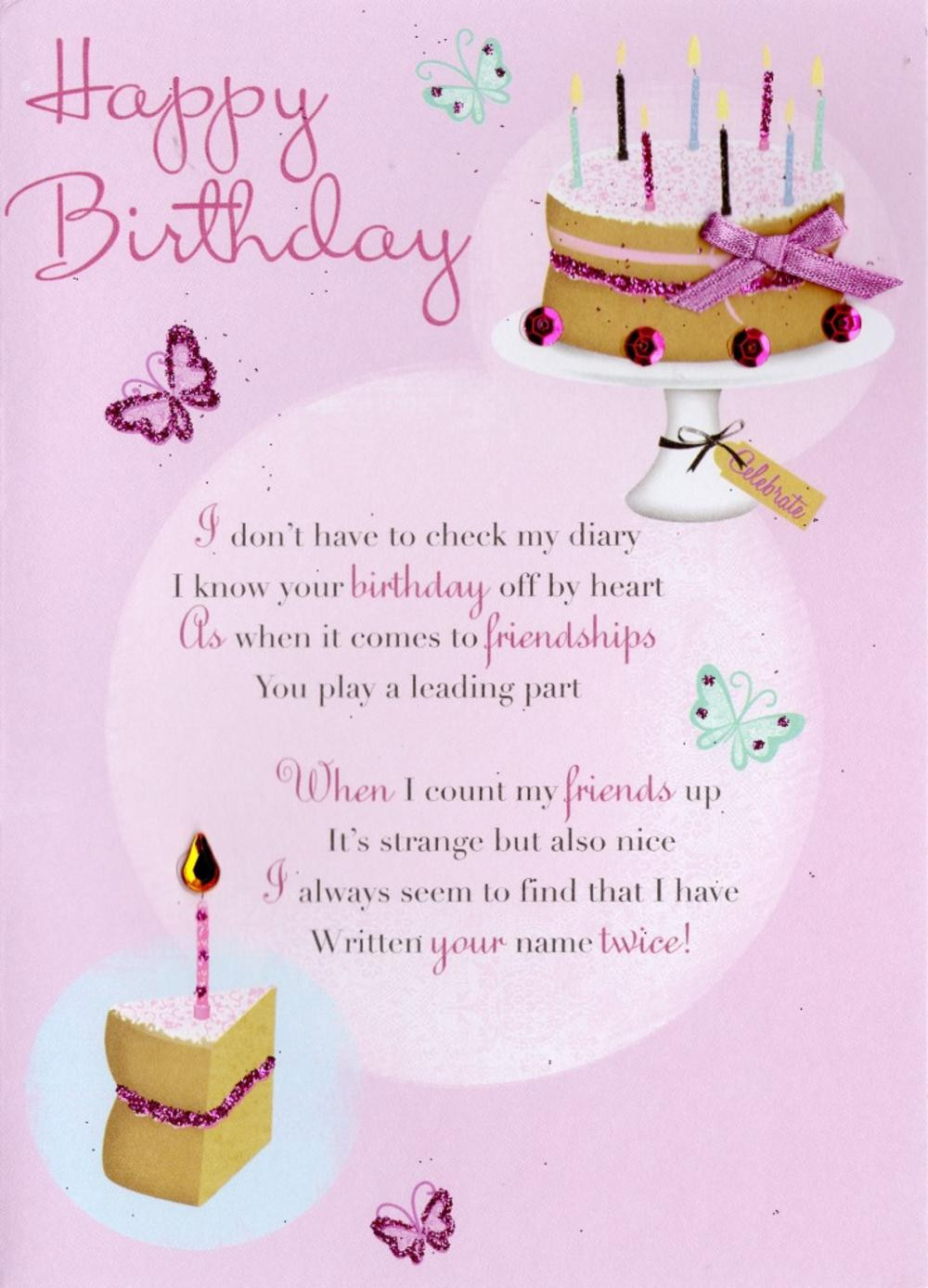 Birthday Cards For Friend
 Friend Happy Birthday Greeting Card