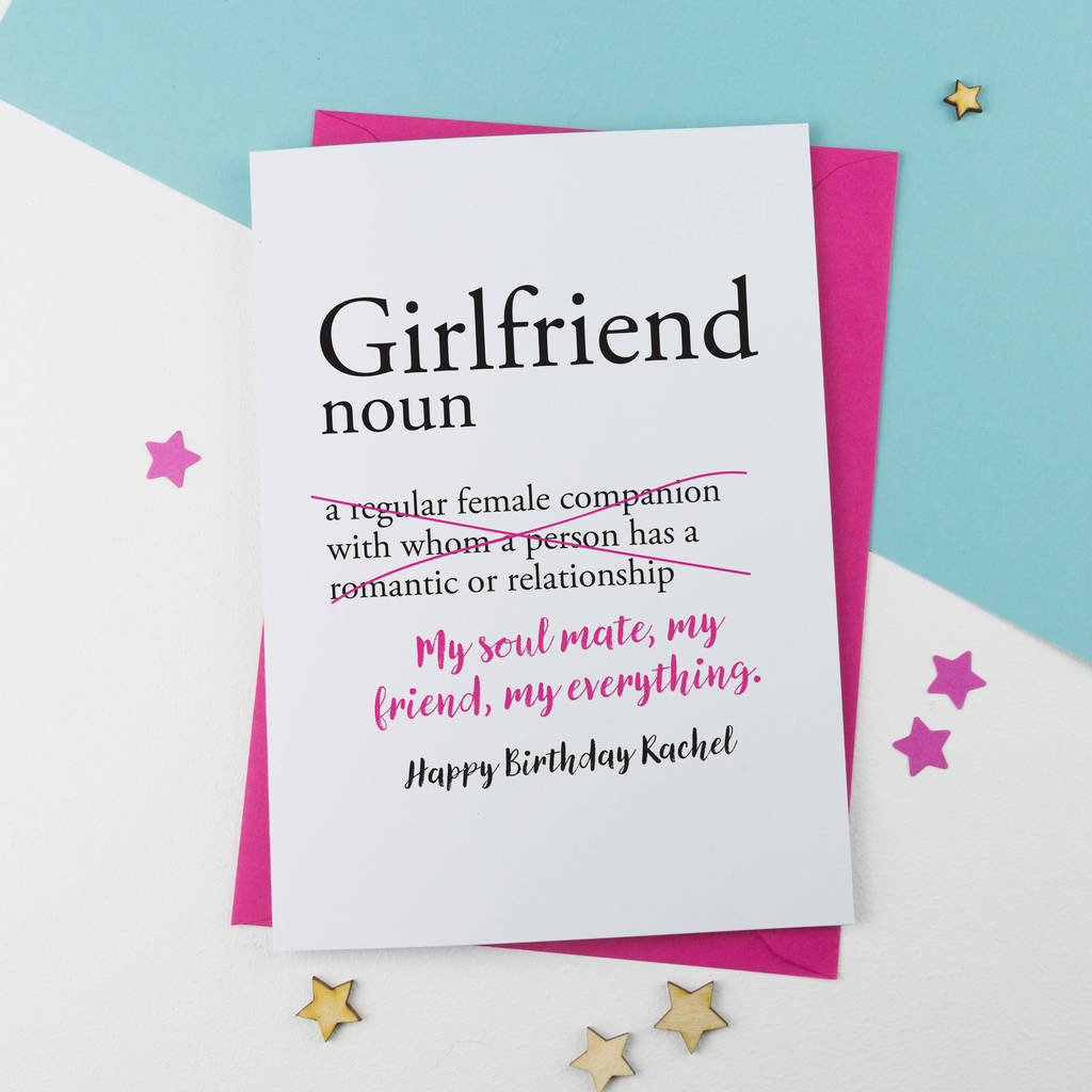 Birthday Cards For Girlfriend
 girlfriend personalised birthday card by a is for alphabet