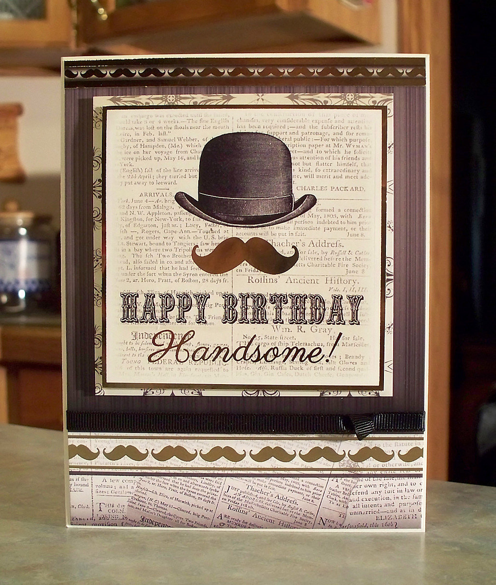 Birthday Cards For Men
 Vintage Style Masculine Birthday Card For Men That Wear a