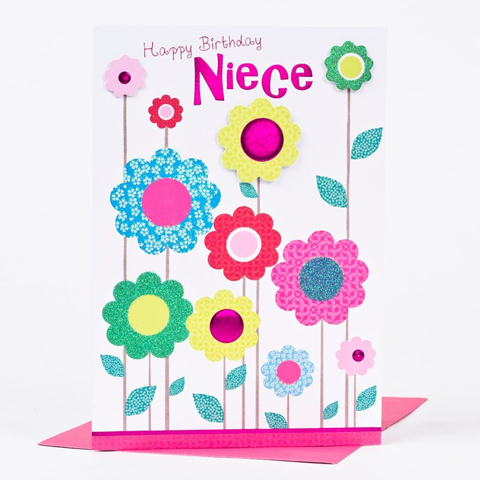 Birthday Cards For Niece
 Birthday Card Niece Colourful Flowers