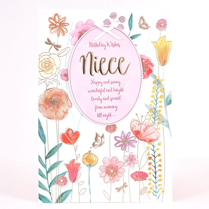 Birthday Cards For Niece
 Signature Collection Birthday Card Niece Flowers £1 49
