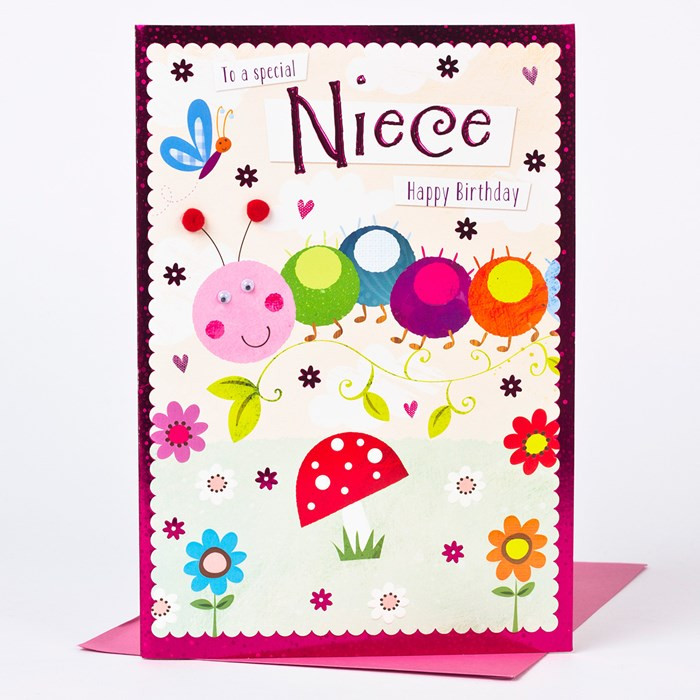 Birthday Cards For Niece
 Birthday Card Niece Friendly Caterpillar