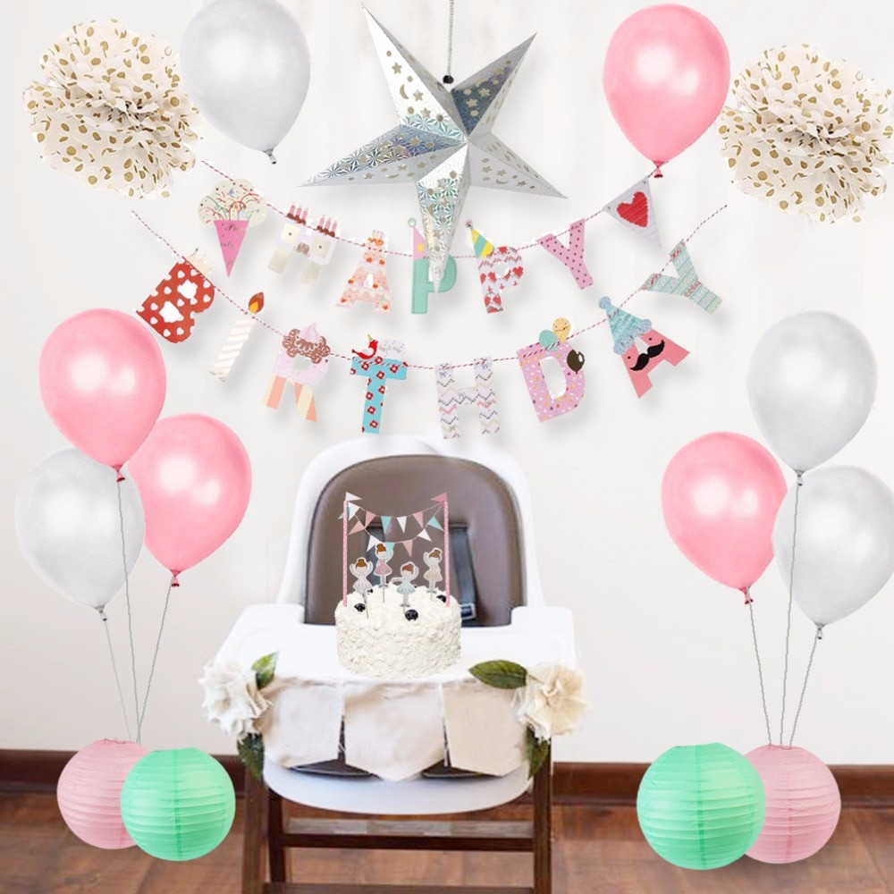 Birthday Decoration Ideas For Baby Girl
 Baby Girl Shower Decorations Lovely Happy Birthday
