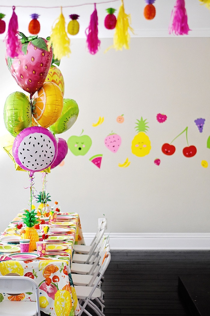 Birthday Decoration Themes
 Kara s Party Ideas Colorful Tutti Frutti Birthday Party