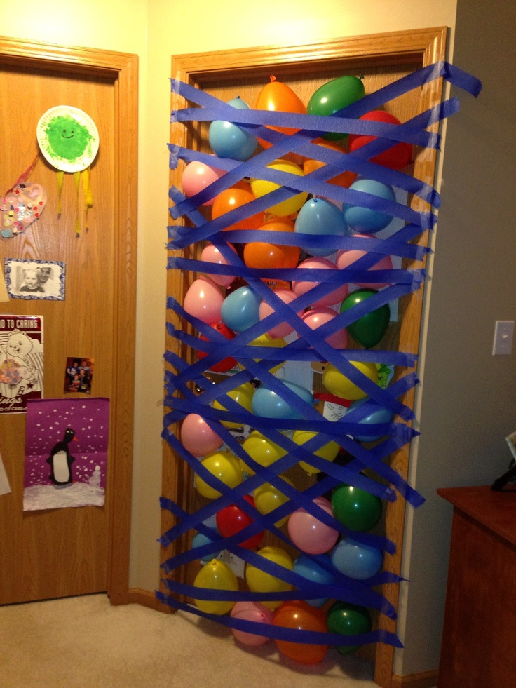 Birthday Door Decorations
 How to Make the Perfect Birthday Balloon Avalanche – Wow