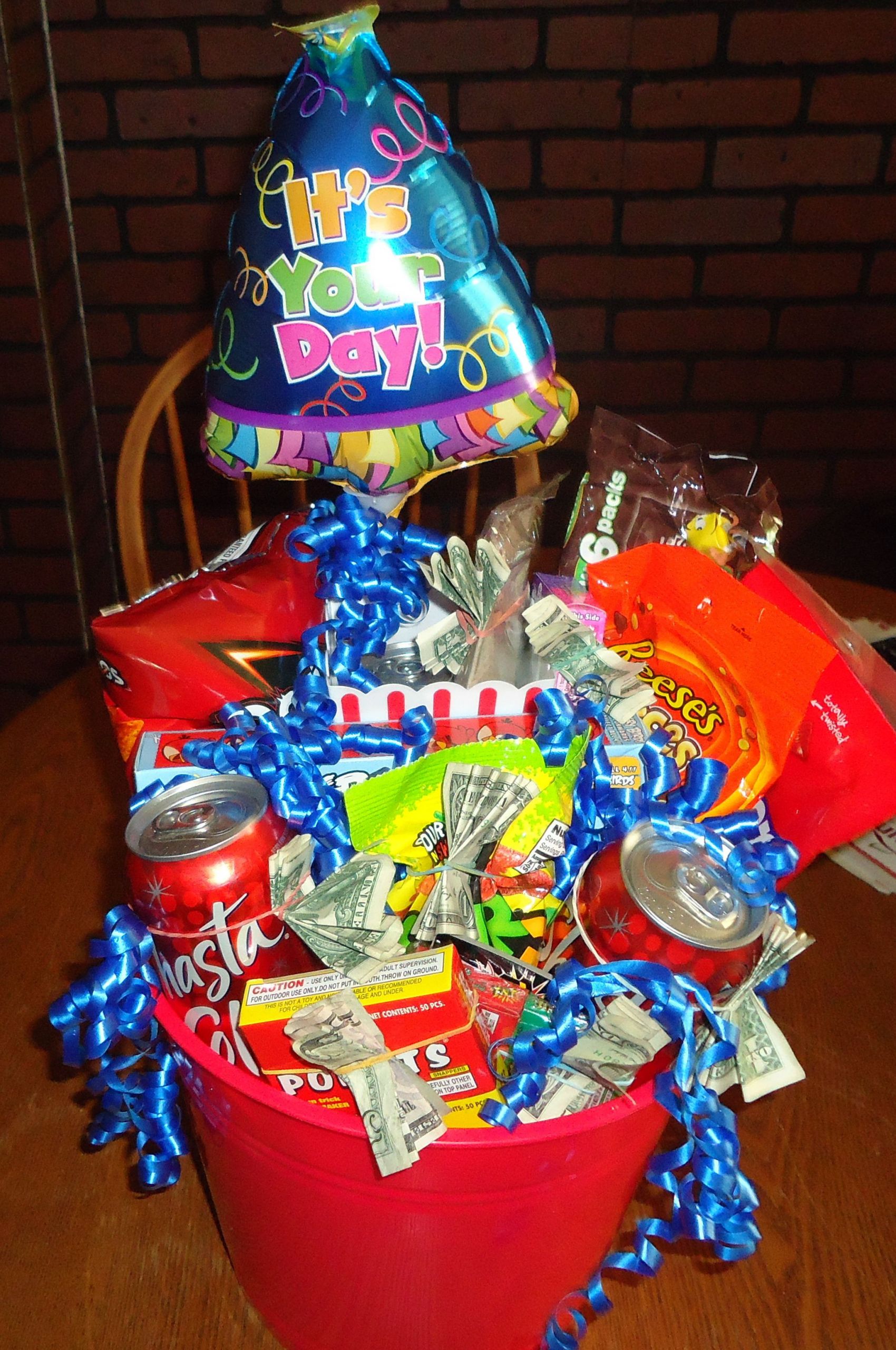 Birthday Gift Basket Ideas
 Birthday Gift Basket for Boy would be perfect for a