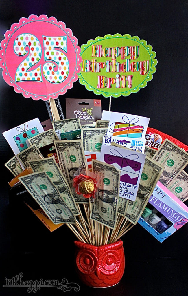 Birthday Gift Card Ideas For Her
 Birthday Gift Basket Idea with Free Printables inkhappi