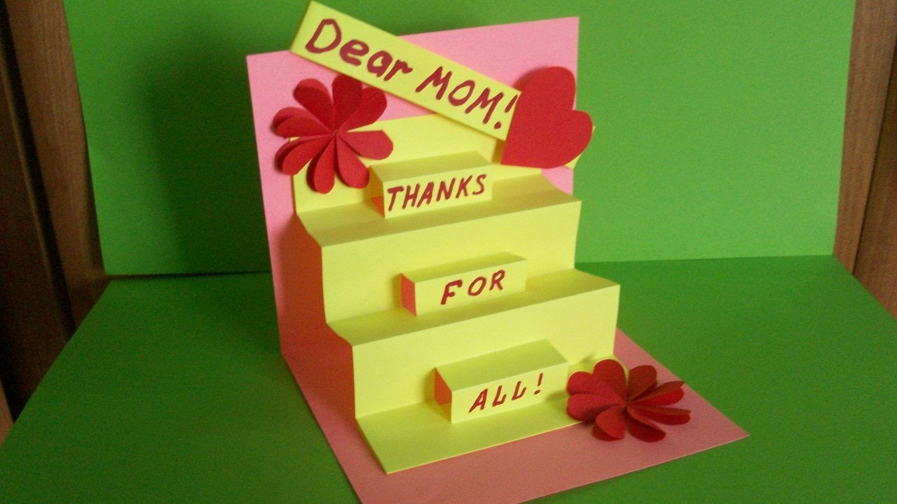 Birthday Gift Card Ideas For Her
 How To Make A Greeting Pop Up Card For Mom Birthday