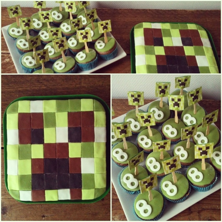 Birthday Gift For 8 Year Old Boy
 Minecraft birthday cake for a 8 year old boy cupcakes
