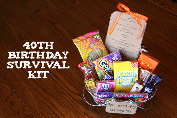 Birthday Gift Ideas For A Woman
 40th birthday survival kit Such the Spot