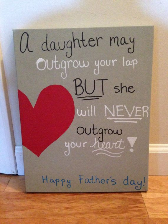 Birthday Gift Ideas For Dad From Daughter
 Father s Day Canvas by PaintingWifey on Etsy $25 00