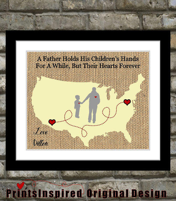 Birthday Gift Ideas For Dad From Son
 Personalized Fathers Day Gift For Dad from Printsinspired