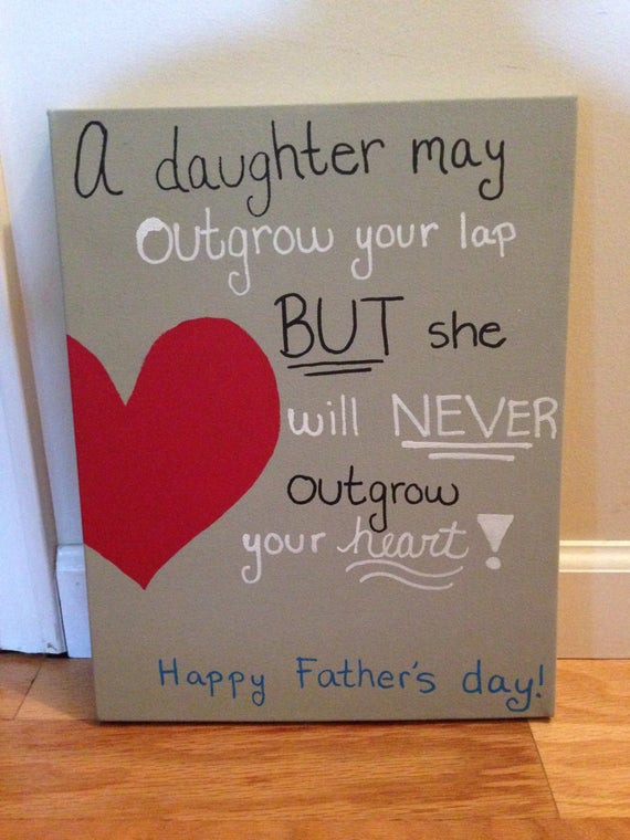 Birthday Gift Ideas For Dad From Son
 Items similar to Father s Day Canvas on Etsy