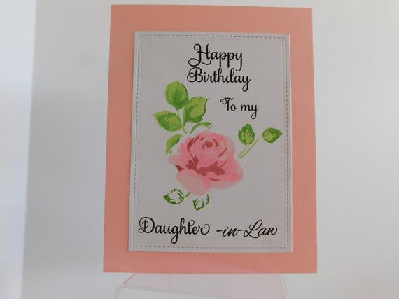 Birthday Gift Ideas For Daughter In Law
 Items similar to Daughter In Law Birthday Card Happy