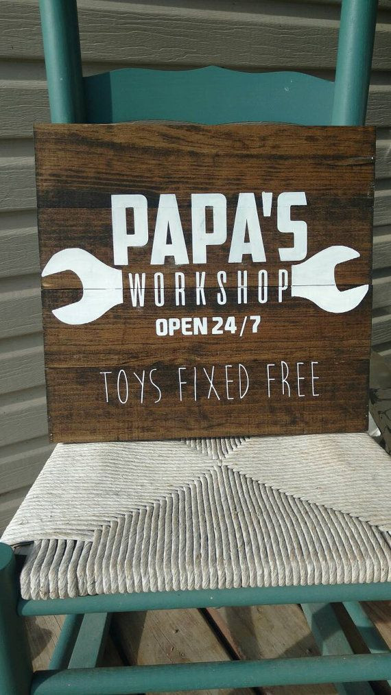 Birthday Gift Ideas For Grandpa From Grandkids
 Grandparents t papa s workshop sign can be by