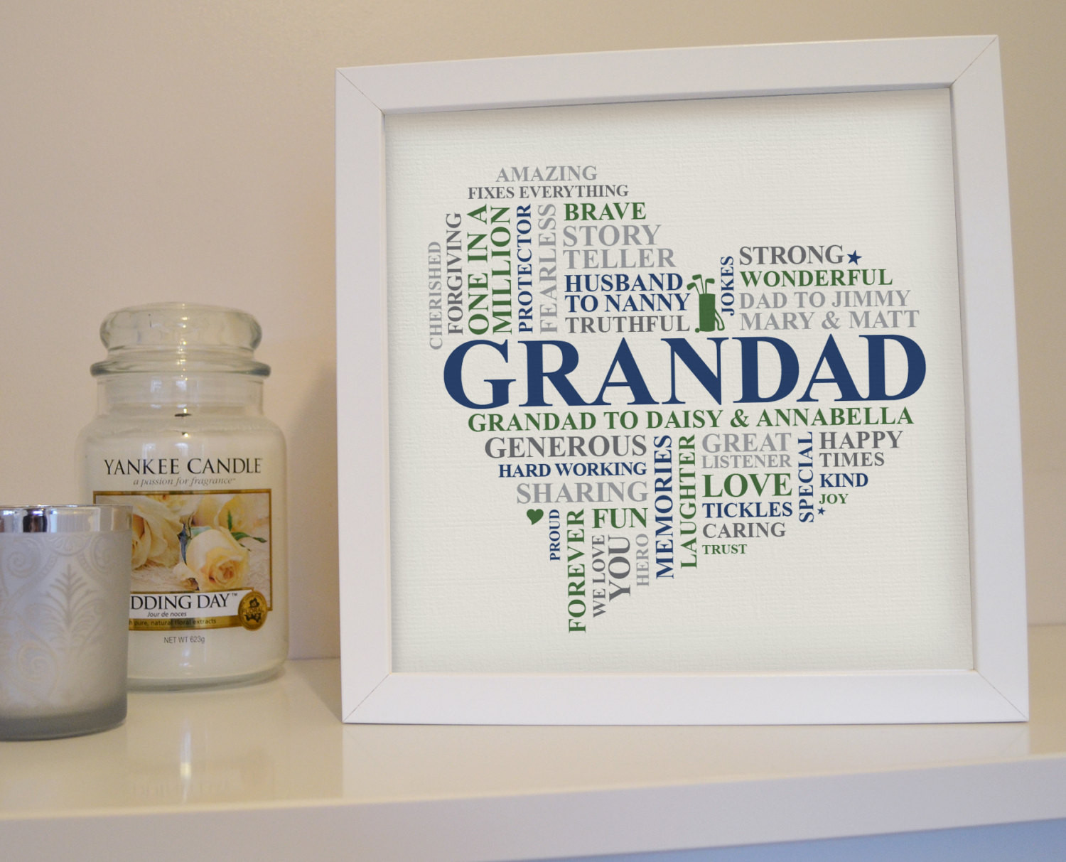 Birthday Gift Ideas For Grandpa
 Framed Grandad t Personalised Grandpa print by