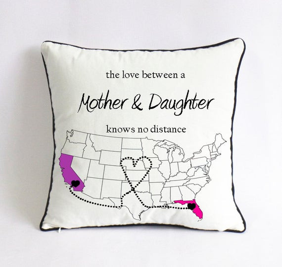 Birthday Gift Ideas For Mom From Daughter
 long distance mom daughter pillow case mom birthday