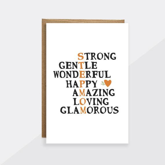 Birthday Gift Ideas For Stepmom
 Items similar to Step mom card birthday funny mothers day