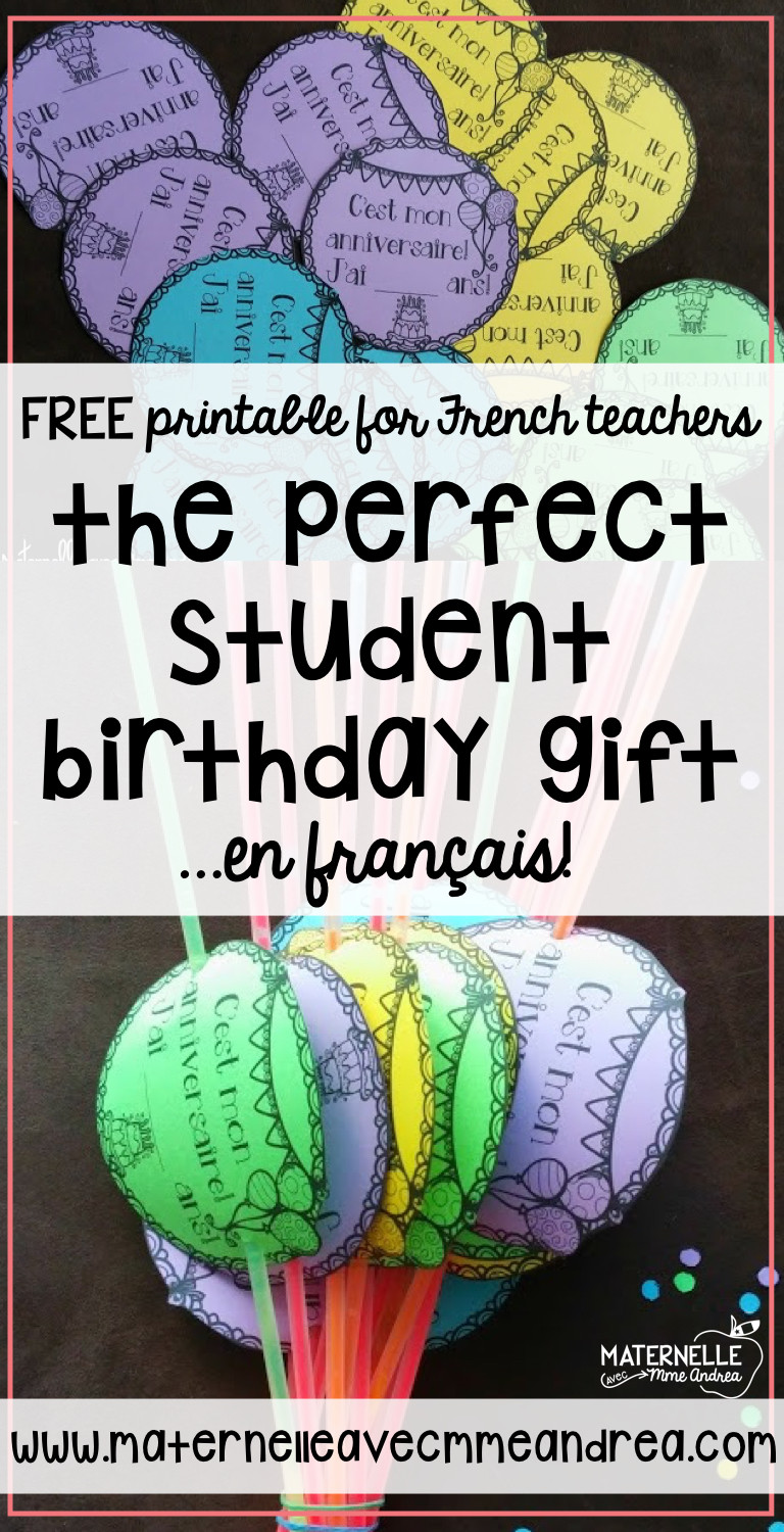 Birthday Gift Ideas For Teachers From Students
 Maternelle avec Mme Andrea The simplest FREE student