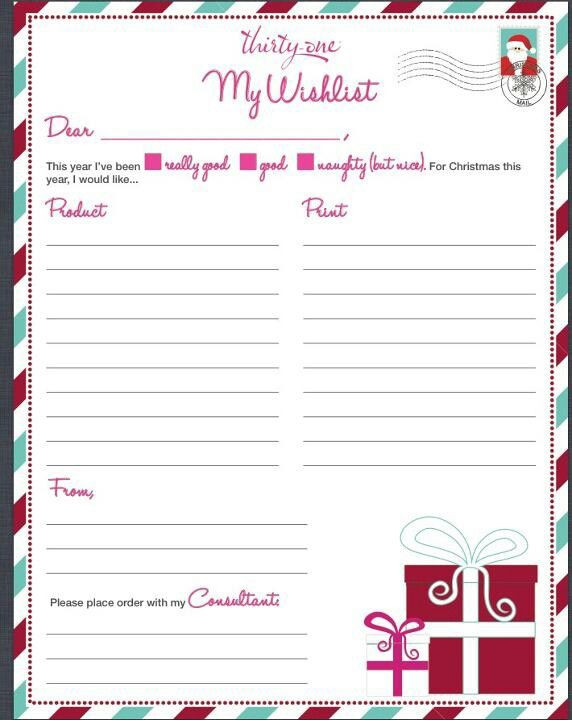 Birthday Gift List
 Christmas wish list idea Could customize for birthday