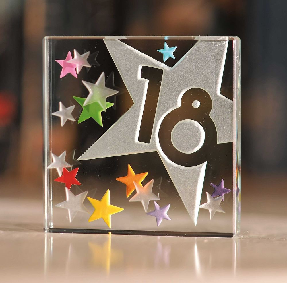 Birthday Gifts For Her
 Happy 18th Birthday Gifts Idea Spaceform Glass Keepsake