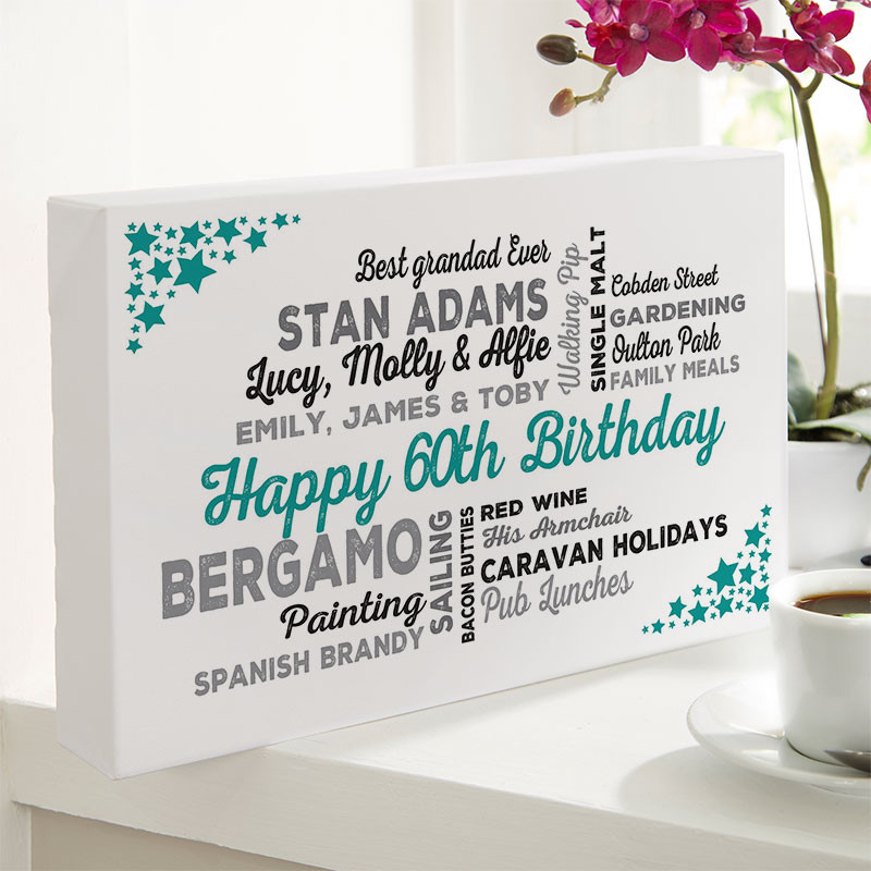 Birthday Gifts For Her
 Personalised 60th Birthday Presents For Her