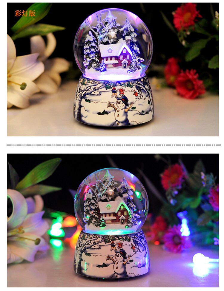 Birthday Gifts To Send
 Christmas lights crystal ball rotating music box t