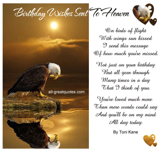 Birthday In Heaven Wishes
 Birthday In Heaven Quotes To Post QuotesGram