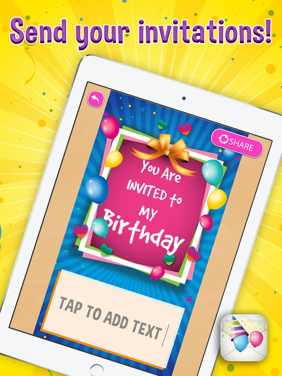 Birthday Invitation App
 App Shopper Party Invitation Cards graphy