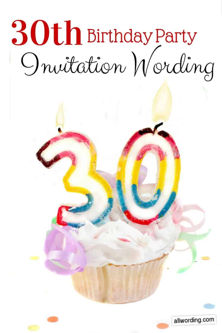 Birthday Invitation Text
 30th Birthday Invitation Wording AllWording